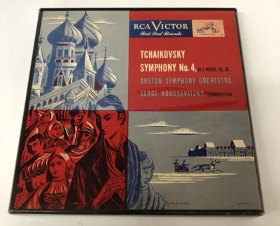 45 RPM Box Set Tchaikovsky Symphony #4 Red Seal Serge Koussevitzky - Image 1 of 3