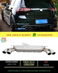 ✨Sistema di scarico per VW Golf 7 VII MK7 13-19 R look doppio silenziatore✨ - Imagen 1 de 10