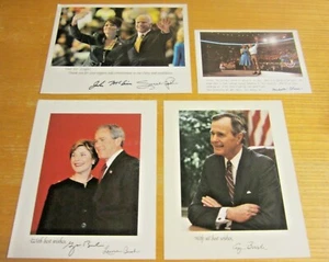 Konvolut 4 Präsidentenfotos Barack Obama, George W. Bush, George H. W. Bush - Bild 1 von 9
