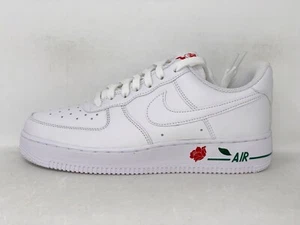 Nike Air Force 1 'Rose' White Sneakers, Size 7 / 8.5W BNIB CU6312-100 - Picture 1 of 8