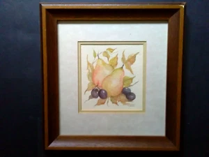 Contemporary Watercolour Painting, Still Life, Pears & Plums, Realism - Picture 1 of 4