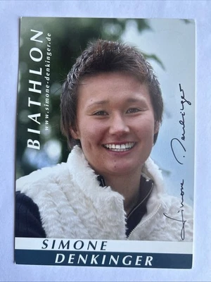 orig. Autogrammkarte Biathlon Simone Hauswald geb. Denkinger - Bild 1 von 2