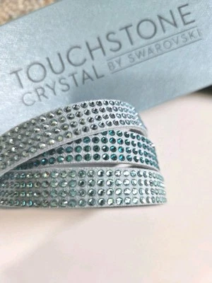Pulseira Tri-Wrap de Cristal Touchstone da Swarovski, Aqua Nova Na Caixa - Imagem 1 de 4
