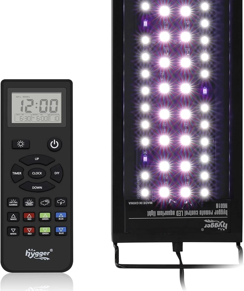 hygger Remote Control Aquarium Full Spectrum LED Fish Tank Light 24W 45 - 60cm - Image 1 of 4