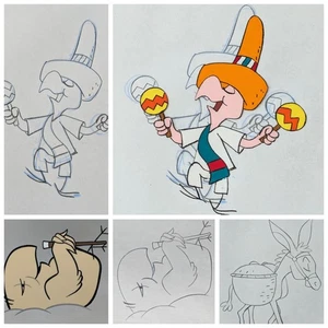 Western Airlines Wally Bird Animation Cel & Drawing Lot – 1950s–60s Airline... - Picture 1 of 10