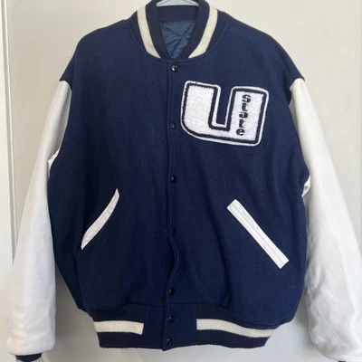 Chaqueta Letterman De Colección Utah State University Aggies Parche Olímpico Talla M-L Foto 1 de 4