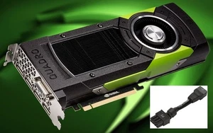NVIDIA Quadro M6000 12GB GDDR5 VRAM GPU PC Graphics Card PCI-E + 8-6 Pin Adapter - Picture 1 of 1