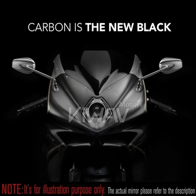 Espejos de carenado KiWAV Mamba Mat fibra de carbono ajustable se adapta a MV AGUSTA F4 1000 R Foto 1 de 4