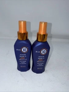 Lot Of 2 It's a 10 Haircare Miracle Leave-In Plus Keratin 4oz Cond Free Shipping - Picture 1 of 2
