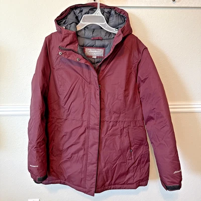 Eddie Bauer Womens XL Weatheredge Superior Down coat parka Merlot maroon NWOT - Image 1 of 4