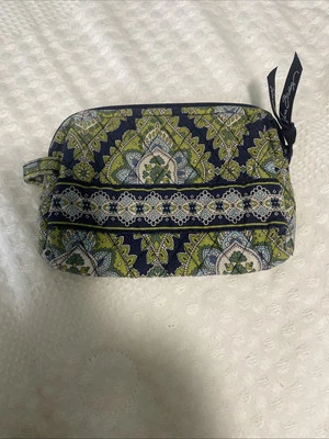 Bolso de Cosméticos Vera Bradley con Asas Retirado Diseño 'Cambridge' Azul/Verde Foto 1 de 4