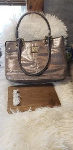 Anne Klein Silver Metallic Shoulder Bag  13' long - Picture 1 of 8