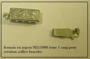 Fermaglio Piatto Cesellato 8 MM Argento 925/1000 per E Collana Braccialetto 1 - Picture 1 of 1