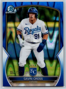 Gavin Cross 2023 Bowman Chrome Blue RayWave Refractor /150 BCP-109 Royals - Picture 1 of 2