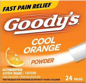 Goody's Pain Relief Powders, Extra Strength Headache Powder Cool Orange, 24 ct ( - Picture 1 of 9