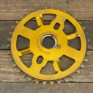 Shadow Conspiracy BMX Sprocket 36t Chainring 36 Tooth Old School BMX Gold - Photo 1 sur 7