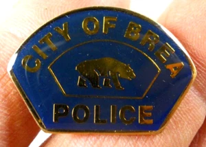 Pin solapa oso vintage del departamento de policía de la ciudad de Brea California - Imagen 1 de 3