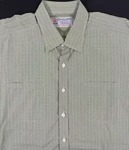 Turnbull & Asser Mens Plaid Sea Island Cotton Button Shirt Size XL England - Picture 1 of 12