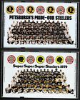 Lot (2) STEELERS Iron City Beer Can Flats "1979 SUPER...STEELERS" & PGH PRIDE"