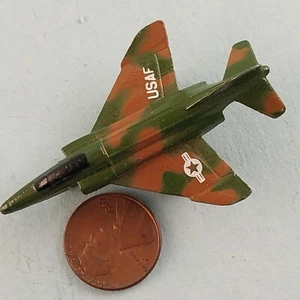 Tootsie Green Camo Toy Metal F-4 Phantom Fighter Jet Aircraft 2½" - Picture 1 of 8