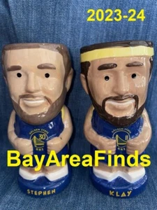 Golden State Warriors Stephen Curry Klay Thompson Tiki Mug set 1/30 Bobblehead - Picture 1 of 2