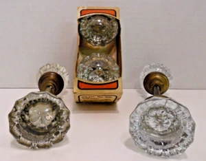 Antique Clear Glass Door Knobs 3 Sets - Picture 1 of 6