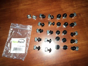 NAVEPOINT 25-Piece Cage Nut Set M6 nuts, black washers & screws NEW / UNUSED - Zdjęcie 1 z 12