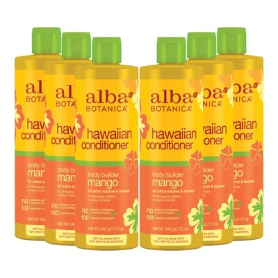 Juego de 6 acondicionadores Alba Botanica Body Builder mango 12 OZ Foto 1 de 4