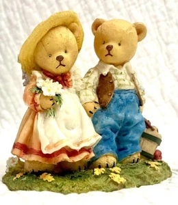 Estatuillas de porcelana de la familia O'Bear Benjamin y Brianna Bear de Anco - Imagen 1 de 7