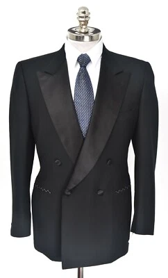 Новый с Ярлыками BRIONI твердого черной шерсти двубортный пик лацкан спортивное пальто 42 S (ЕС 52) - Изображение 1 из 4