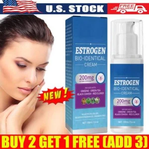 Crema de estrógeno natural bioidéntica 100 ml terapia de equilibrio para aliviar la menopausia EE. UU. - Imagen 1 de 13
