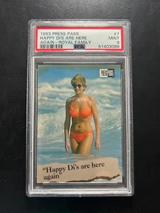 Princess Diana Happy Di's Royal Family 1993 Press Pass #7 PSA Graded Mint "9"  - Picture 1 of 2
