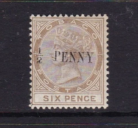 Tobago - SG 27a - m/m - 1886 - 1/2d on 6d - stone (with surcharge) Cover