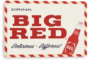 Großes rotes Vintage Retro Soda Blechschild D168 - Bild 1 von 3