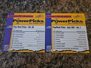 2 SOUND CHOICE KARAOKE POWER PICKS POP ROCK nm! VOL 48 ex! JULY 1997 VOL 1. 32TK - Picture 1 of 8