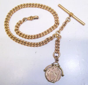 Antique Ornate S.O.B & Co Mourning Pocket Watch Fob With Locket for Hair & Photo - Picture 1 of 7