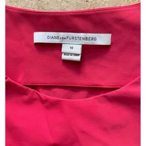Diane von Furstenberg Pink Wrap Dress w Tie Short Sleeve Cocktail Dress Size 10 - Bild 1 von 8