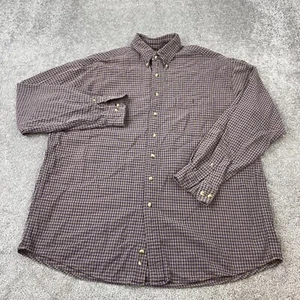 Gear For Sports Button-Up Shirt Men's Size XL Tan Purple Long Sleeve Gingham - Picture 1 of 7