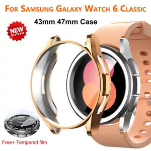 43/47mm Smart Watch Case Hollow Out TPU Case For Samsung Galaxy Watch 6 Classic - Picture 1 of 34