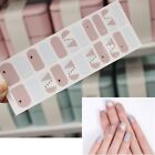 22Tips/Sheet 3D Glitter Sequins Bronzing Full Nail Sticker Wraps Adhesive Decals