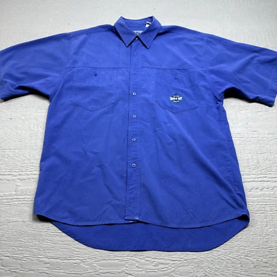 Vintage Bugle Boy Shirt Mens XL Blue Shorts Sleeve Classic Y2K Casual Short - Image 1 of 4