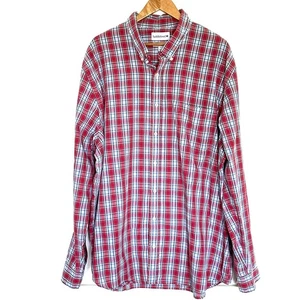 Saddlebred Shirt Men's 2XLT Plaid Button Down Long Sleeve Classic Fit Pocket Top - Picture 1 of 9