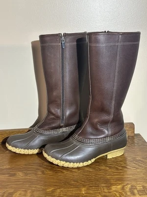 Botas de Colección LL Bean Bean talla 6 Para Mujer Altas Forradas de Piel de Oveja Cremallera Hechas en Maine/EE. UU. Foto 1 de 4