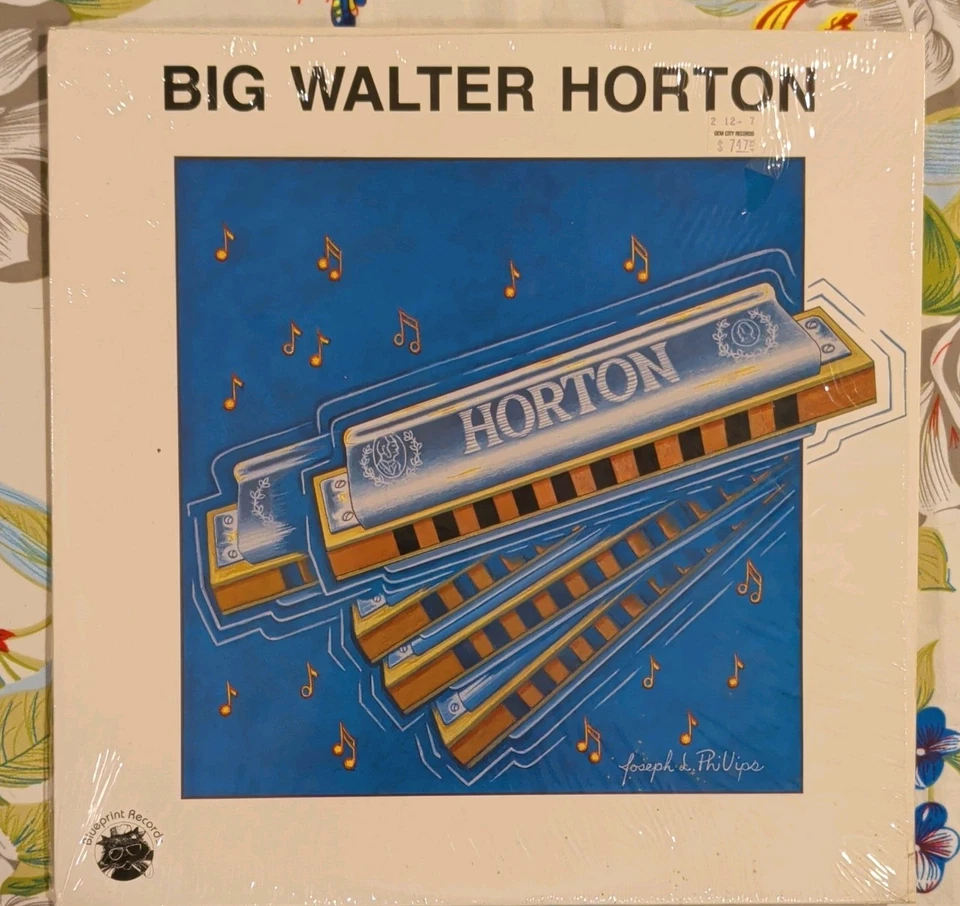 Big WALTER HORTON Horton LP Harmonica Blues 1987 REISSUE EX Foto 1 de 4
