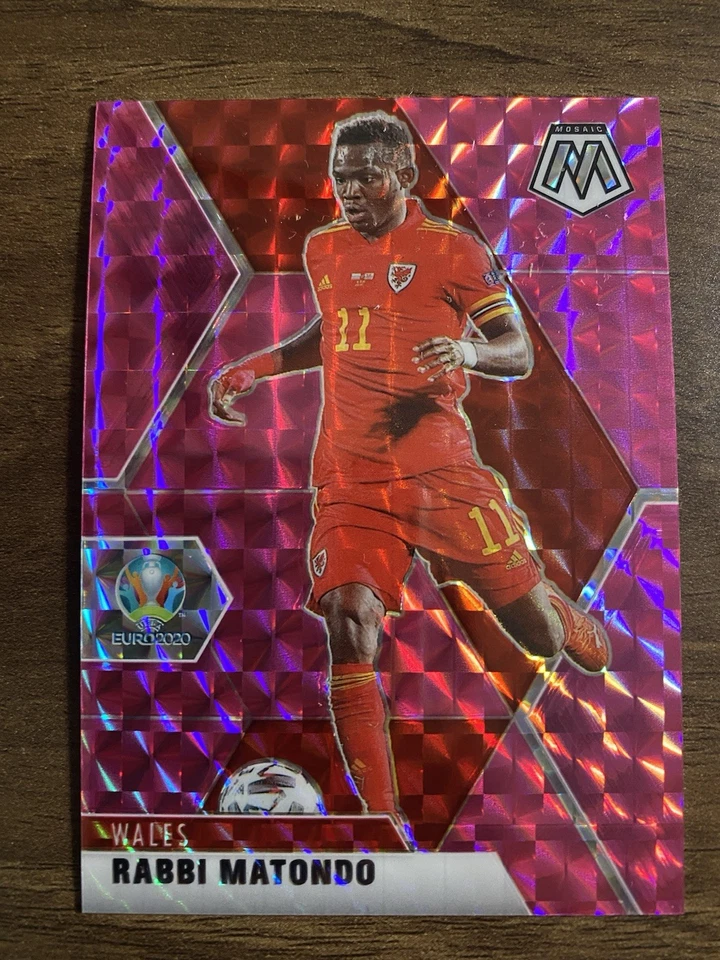 Rabbi Matondo  2021 Mosaic UEFA Euro Pink Fluorescent Mosaic Prizm SSP /25 - Image 1 of 3