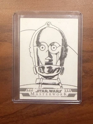 2024 Topps Star Wars Masterwork C-3PO  Sketch 1/1 - Image 1 of 2