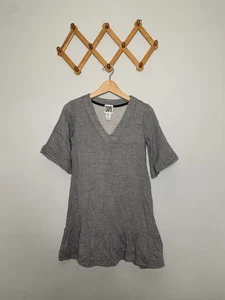 Vestido túnica de gasa con cuello en V gris carbón Prairie Underground para mujer talla XS - Imagen 1 de 9