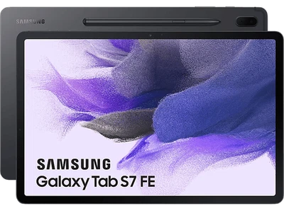 Tablet - Samsung Galaxy Tab S7 FE, 128 GB, Negro, 12.4" WQXGA, 6 GB - Imagen 1 de 4