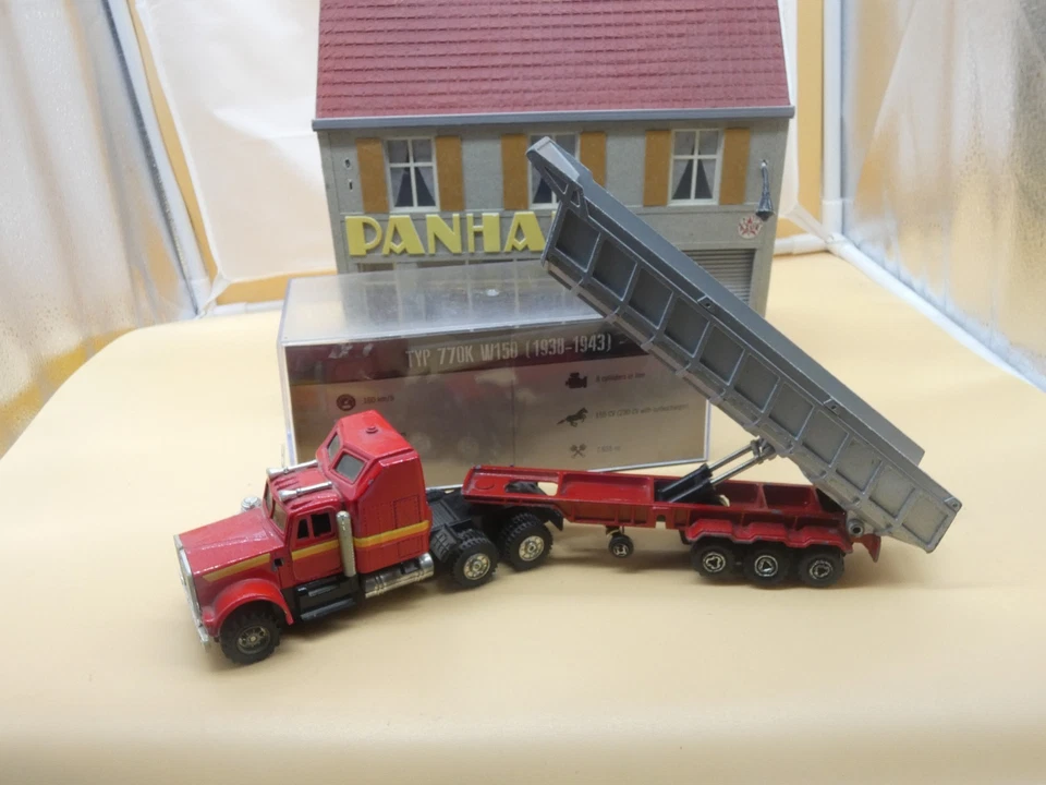 Camion Semi BENNE DE CHANTIER  1/60éme MAJORETTE Occasion Bon état - Photo 1/4