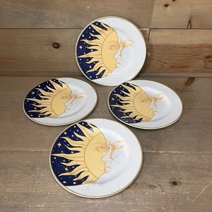 Vintage Set 4 Vitromaster GALAXY Plates 7.75" Sun Moon Stars Celestial 1993 - Picture 1 of 6